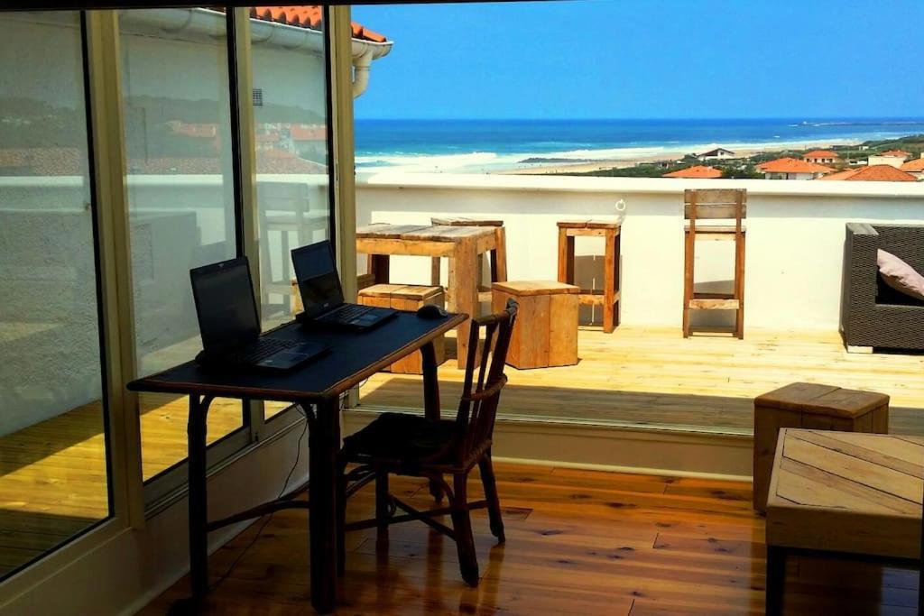 T2 à Anglet grande terrasse vue mer, plage à pied. Eksteriør bilde